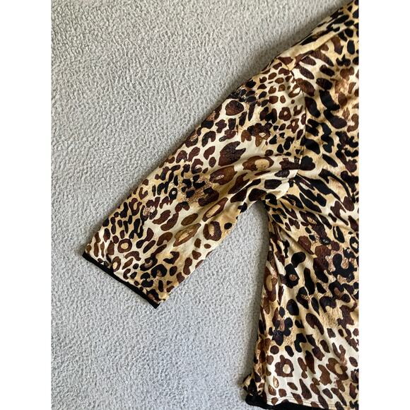 Vintage Slinky Brand Tank Top Jacket Set 1X Matching Animal Leopard Stretch USA - Picture 10 of 16